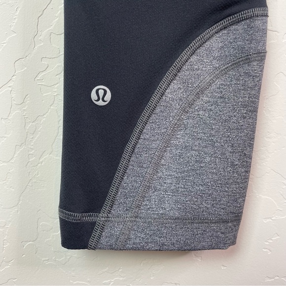 Lululemon Inspire Crop II Luxtreme Heathered Black Leggings Size 10 Style W6AMLS - Picture 7 of 16
